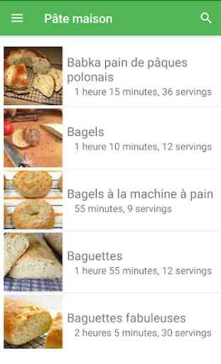 Pâte maison avec calories recettes en français. 1