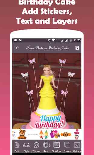 Photo Editor - Name on Birthday , Anniversary Cake 4