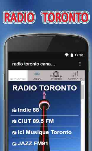 radio Toronto Canada gratis FM AM on line 1