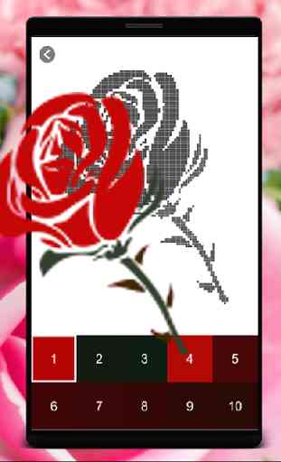 Rose Pixel Coloring By Number 2020 1