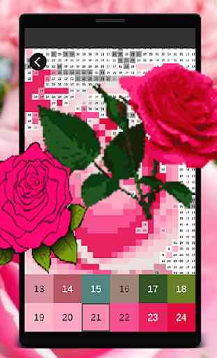 Rose Pixel Coloring By Number 2020 3