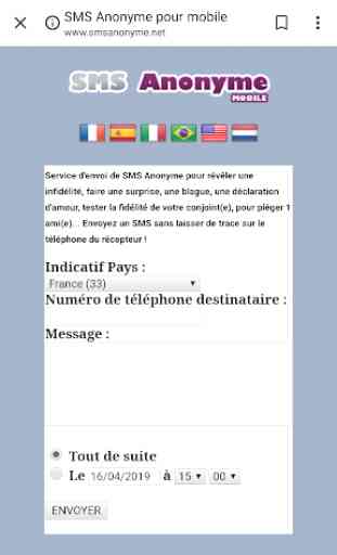 SMS ANONYME 3