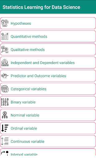 Statistics Learning for Data Science - vital terms 2