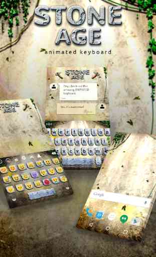 Stone Age Animated Keyboard + Live Wallpaper 1