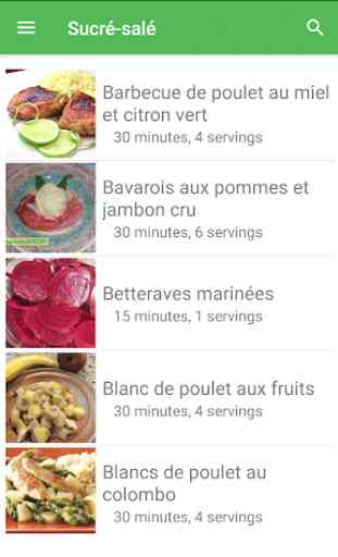 Sucré-salé avec calories recettes en français. 4
