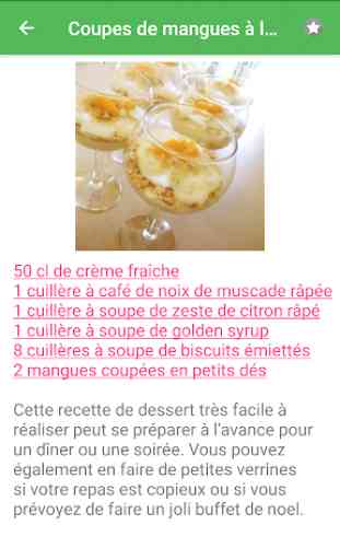 Verrine avec calories recettes français gratuities 4