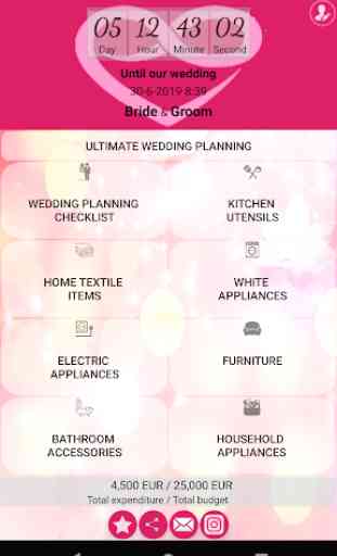 Wedding Shopping Checklist and Timer 1