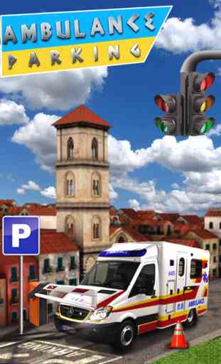 Ambulance Driving Test d'urgence Parking - Hôpital City First Aid Vehicle Simulator 1