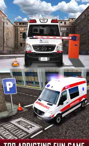Ambulance Driving Test d'urgence Parking - Hôpital City First Aid Vehicle Simulator 2