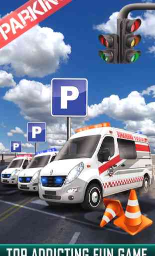 Ambulance Emergency Parking 3D - Real Heavy Car Driving Test Critical Mission 1