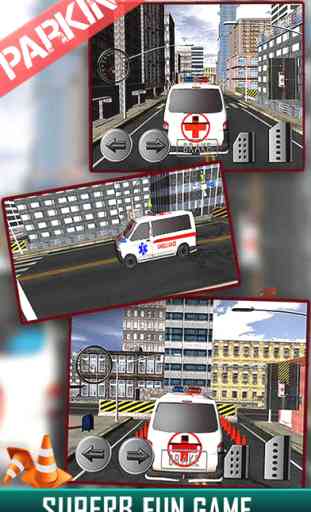 Ambulance Emergency Parking 3D - Real Heavy Car Driving Test Critical Mission 4