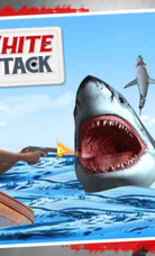 Fâché attaque de requin blanc - tirer sur la cible et traquer les prédateurs mortels 4