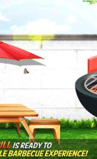 Steak BBQ américain & brochettes grillades : barbecue en plein air, jeu gratuit simulateur de cuisine 2