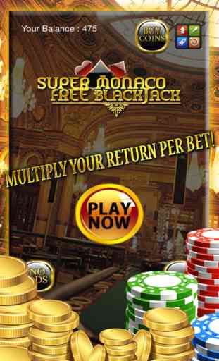 Tout ou Rien Trésors Boomtown Casino- 21 Blackjack Superbe Monaco Hit ou debout 1