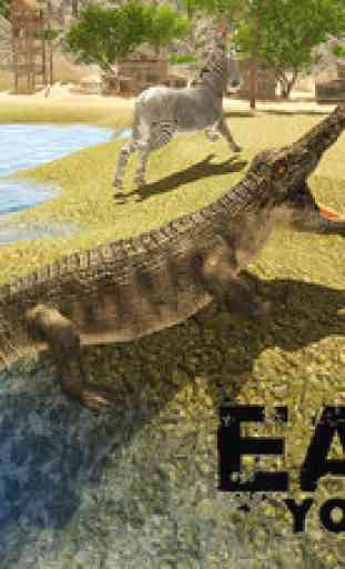 Angry Crocodile Attaque 3D - une simulation féroce marais Reptiles 1