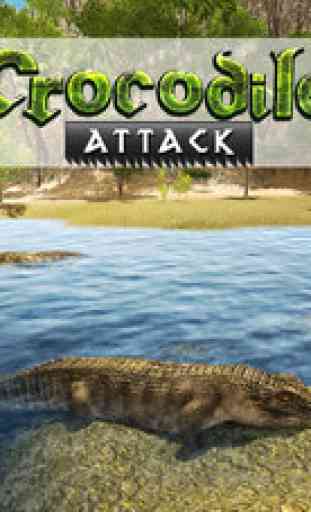 Angry Crocodile Attaque 3D - une simulation féroce marais Reptiles 2