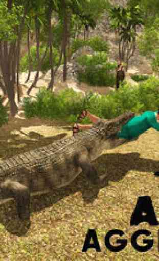 Angry Crocodile Attaque 3D - une simulation féroce marais Reptiles 3