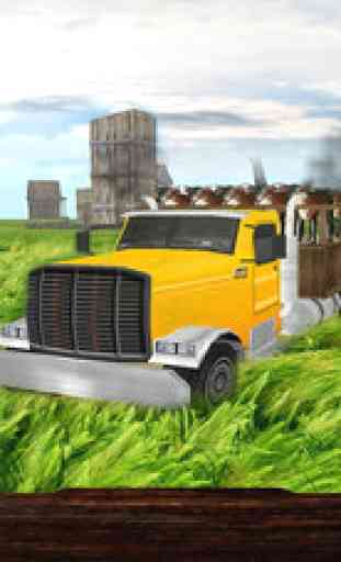 Animal Farm Tractor & Cattle Transport Truck 3D 4