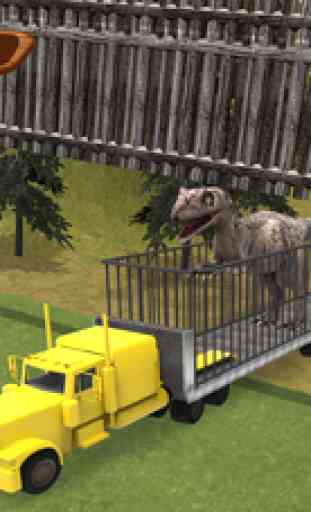 Dinosaure en colère jeux transport et camion zoo 1