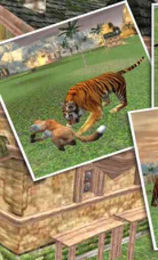 Tigre fâché simulateur d'attaque 3D 1