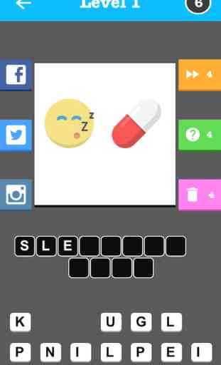 Un jeu Emoji Trivia - Avec partage Instagram et Facebook 2