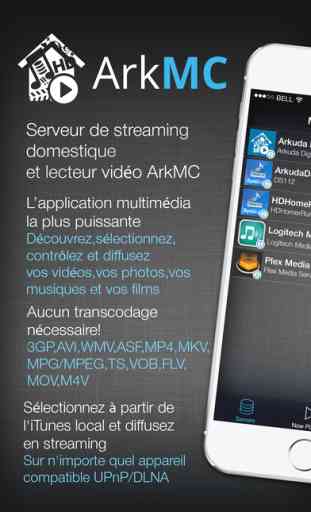 ArkMC UPnP serveur de streaming multimédia et un lecteur vidéo HD sans fil 1