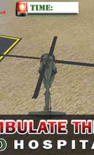 Armée Ambulance secours hélicoptère 3D - jeu de simulation de vol de Apache 1