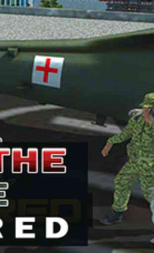 Armée Ambulance secours hélicoptère 3D - jeu de simulation de vol de Apache 2