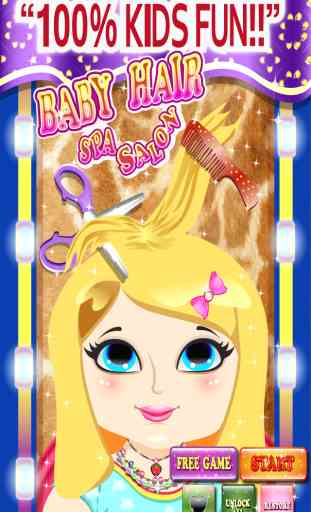 bébé salon de coiffure relooking - coupe, couleur, laver et créer des coiffures joyeuses pour princesse gratuit 2