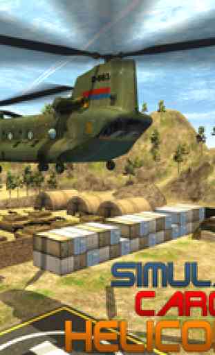 Hélicoptère de l'armée de secours Cargo Simulator - 3D Commando Apache pilote jeu de simulation 3