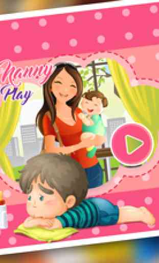Soins & Play Babysitter Nanny - Aide la fille au pair en petite fille de babysitting maman 3