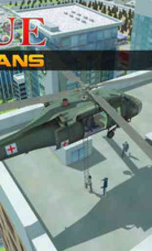 Armée Hélicoptère Ambulance 3D - Apache Flight Simulator Jeu 1