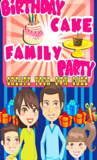 gâteau d'anniversaire fête de famille - créez votre propre gâteau - édition gratuite 1