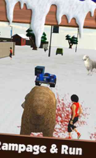Ours Attaque Simulator 3D - réel sauvage Rampage animaux et des chutes de neige Aventure Chasse Valley 4