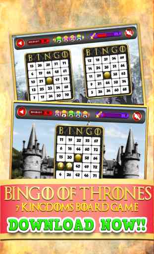 Bingo des Trônes 7 Royaumes Jeu de société gratuit 1