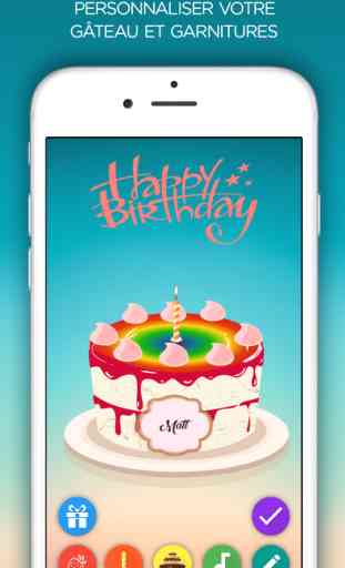 Bon Anniversaire : Birthday Cake and ecards 3