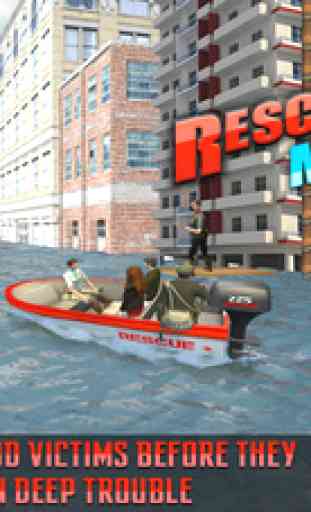 Mission de sauvetage en crue en bateau : sauvetage d’urgence & jeu de Simulation de sauvetage de la côte 2