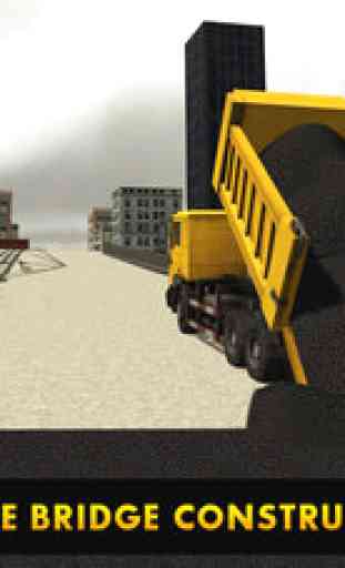 Pont Builder Grutier - ville en 3D jeu de simulation de camion de construction 3