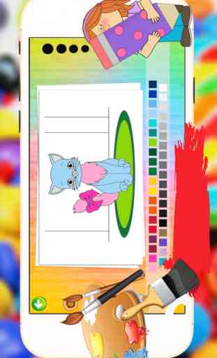 Chien Chat Coloring Book - dessin et la peinture des animaux pour les bons jeux d'enfants 4