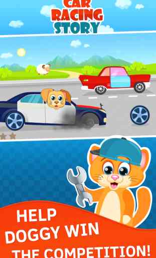 Course de voiture jeu gratuit pour enfants de 3 ans sans wifi avec d'animaux 2