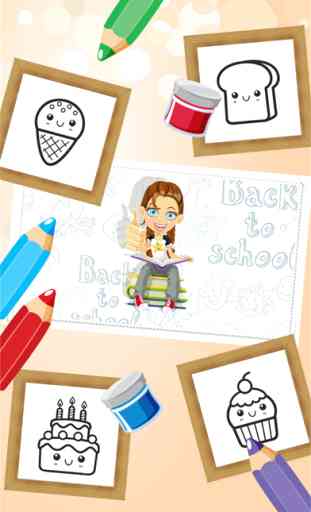 Gâteau Bonbons Colorbook éducation jeu de coloriage pour les enfants et tout-petits 1