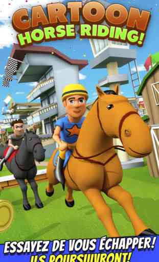 Équitation Cartoon Gratuit - Amusant Jeu de Cheval de Course 3D 1