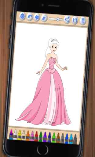 Peigner princesse Cendrillon - jeu de coloriage pour filles 2