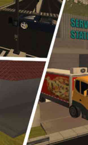 fast food ville garçon de pizza simulateur de camion de livraison 2