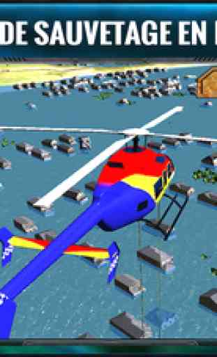 Ville Rescue Helicopter Pilot Vol 3D Simulator - Sauveteur équipe Chopper Parking Game 3