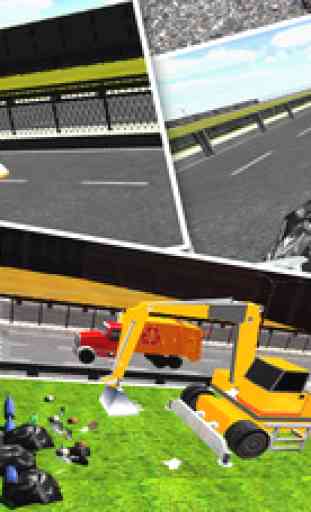 Ville simulateur de camion à ordures 3D - conduire le véhicule de poubelle et pelle grue pour balayer les routes 1