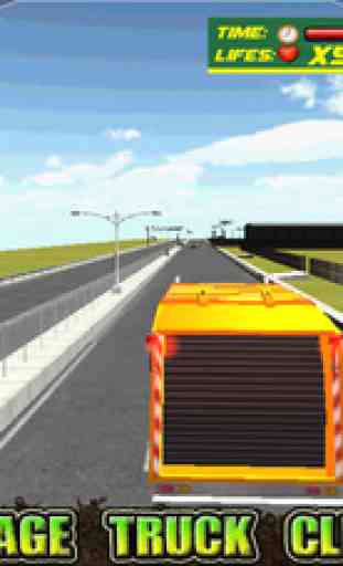 Ville simulateur de camion à ordures 3D - conduire le véhicule de poubelle et pelle grue pour balayer les routes 2