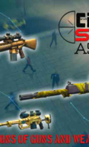 Ville Sniper Assassin 3D - Meilleur Jeu de Tir mortel contre terroriste pour l'expérience Epic Swat Force de 4