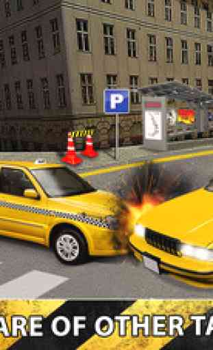 Ville Taxi Driver Sim 2016 - Yellow Cab Parking Mania à Las Vegas réel trafic 2