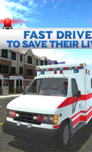 Ville urgence de l'Ambulance - Parking 3D et la conduite jeu de simulation 3